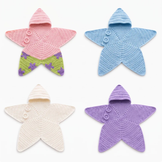 Handmade Crochet Baby Star Suit